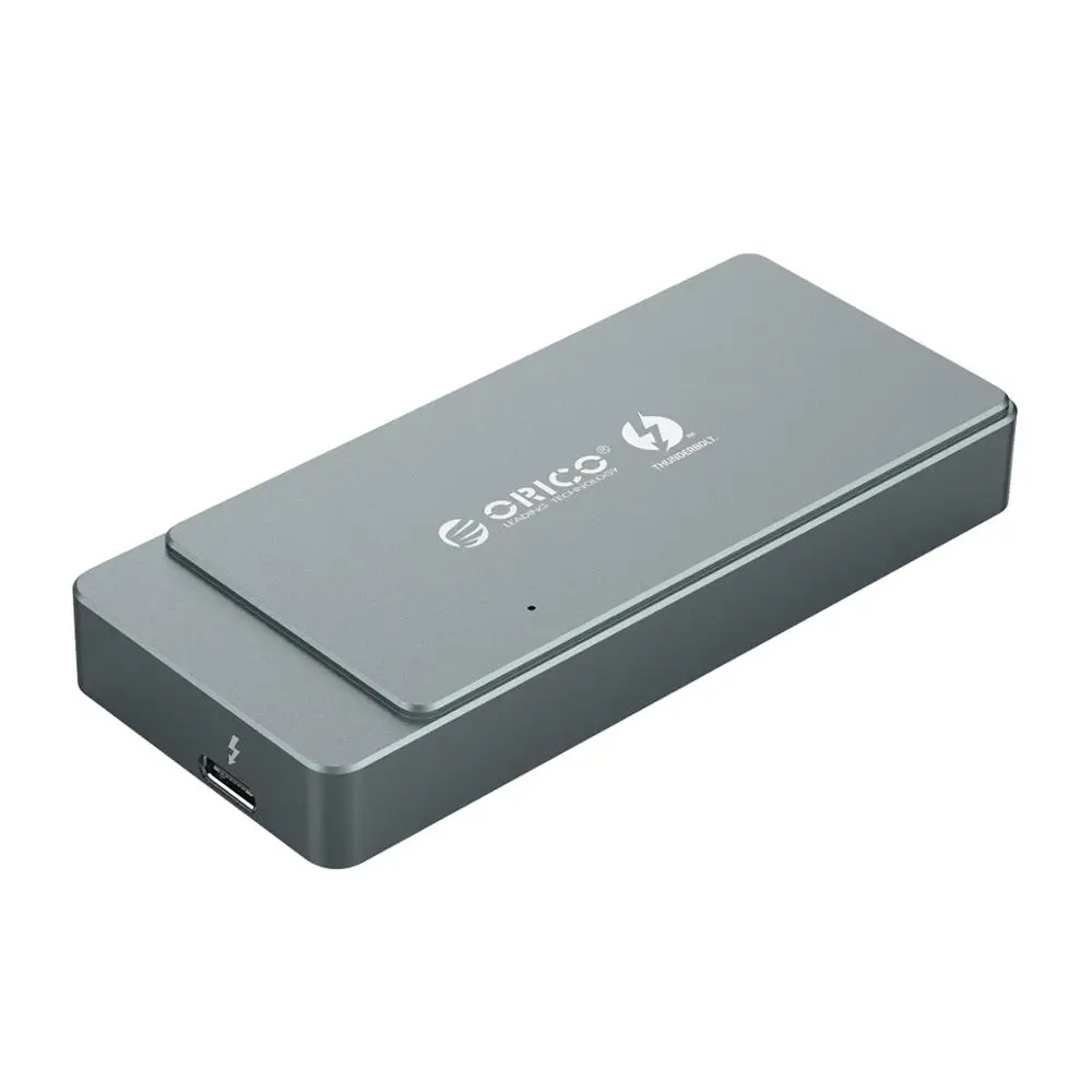 ORICO Thunderbolt 3 M.2 Накопитель SSD с протоколом NVME алюминиевый корпус 40 Гбит/с SSD корпус Поддержка 2 ТБ с Thunderbolt 3 C к C кабель для окна Mac - Цвет: Gray