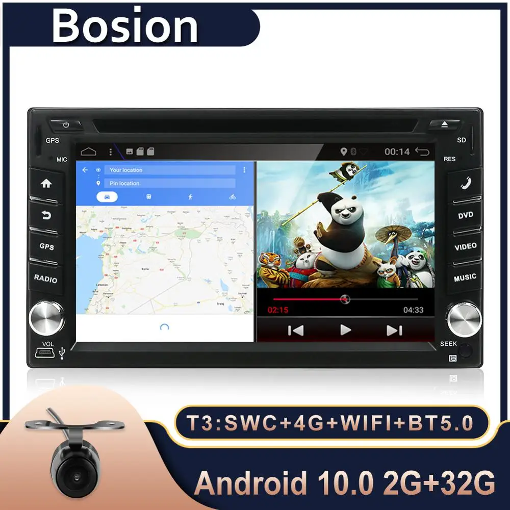 Bosion 32G ROM Android 10 0 Автомобильный GPS DVD-радио 6 2 дюймов 2din автомобильный dvd-плеер с