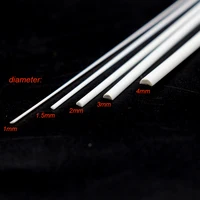 Dia 1-4mm Half Round Rod Model ABS Plastic Stick For Diy Architecture Building Scene Materials Diorama Accessory 15pcs 2