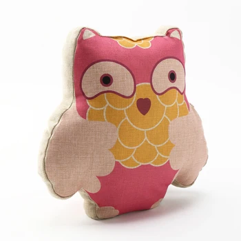 

Soft Cotton Cartoon Printing Cushion Sofa Car Pillow Back Cushion Home Office Decorative Owl Pillowcase Creative Pattern Pillow