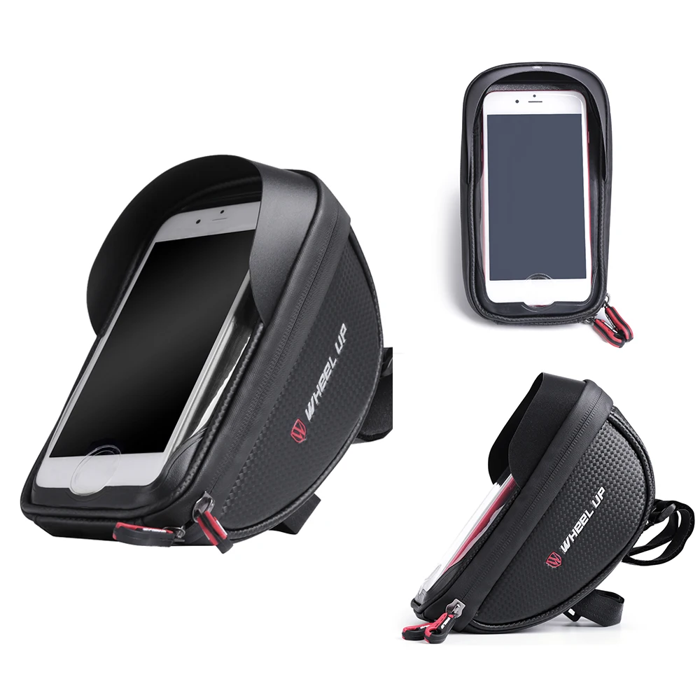 Waterproof Cycling Bag Bike Handlebar Bag Cellphone Screen Touchable Bicycle Front Pannier Case With Sun Visor for Phone