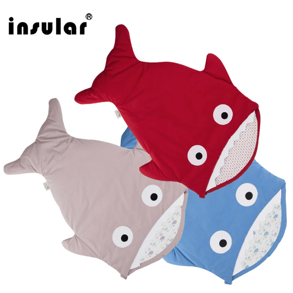 Детский спальный мешок INSULAR Shark с детской подушкой|shark baby sleeping bag|baby bagbaby sleep |