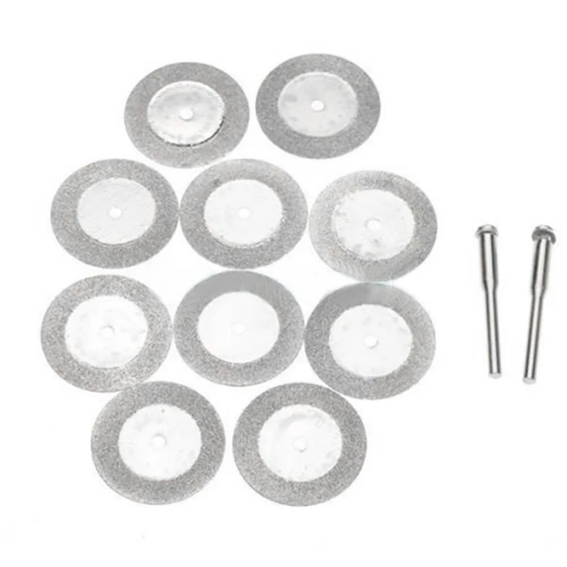 10pcs/LOT 16mm Diamond Cut Off Disc Wheel Rotary Tool Two Mandrel Arbor | Инструменты