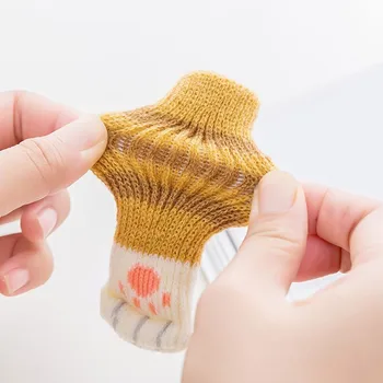 

4pcs/lot Knitted Chair Leg Caps Cat Paw Table Covers Socks Lovely Furniture Feet Sleeve Cover Chair Feet Protector Home Decor