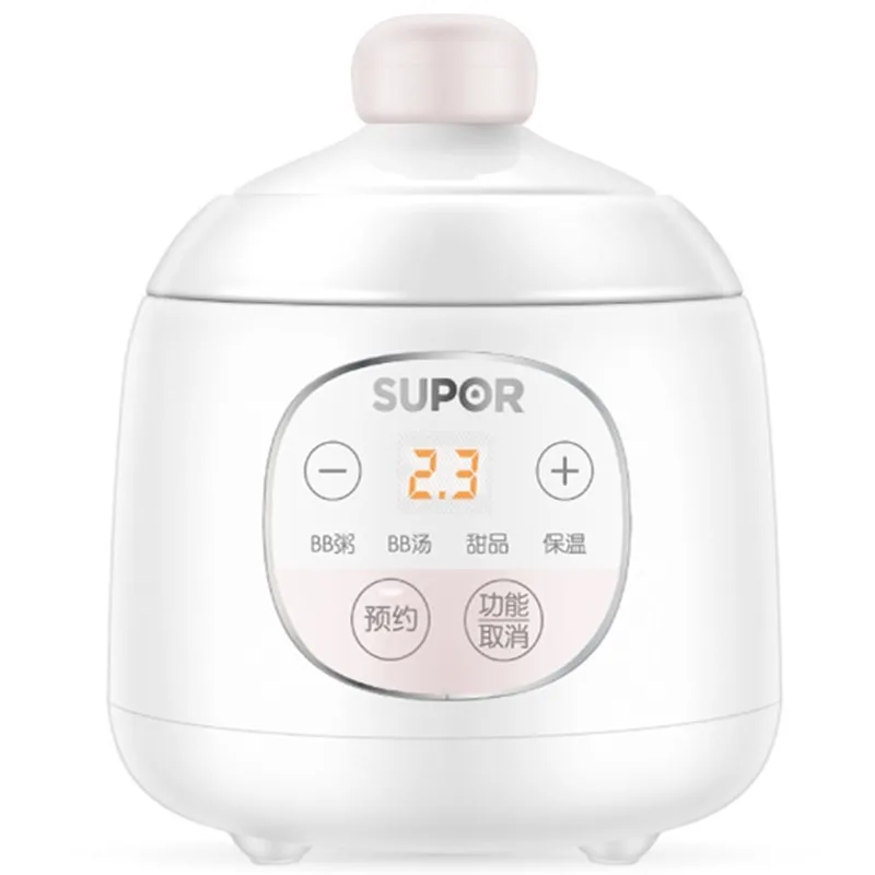 220V Mini 500Ml Elettrico Slow Stewer Ceramica Baby Food Porridge Dessert Stewing Pot Multi Cooker Macchina Da Cucina Portatile