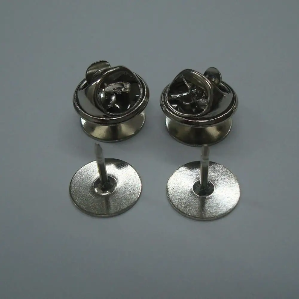 1000pcs METAL HAT PIN BACK With Big lapel pins 10mm Butterfly Button