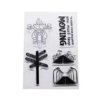 

Road Sign Silicone Clear Seal Stamp DIY Scrapbooking Embossing Photo Album Decor
