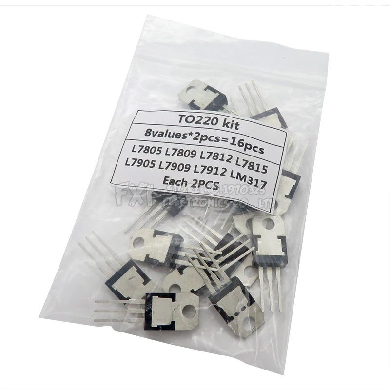 8value*2PCS=16PCS 7805 7809 7812 7815 7905 7909 LM317 L7912 igmopnrq LM317T TO-220 Transistor Assortment Kit Voltage Regulator