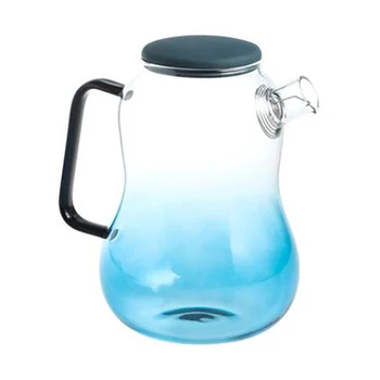 

1.68L Large Capacity Glass Teapots Heat Resistant Kettle Cold Water Jug with Strainer Tea Cup Set Clear Water Bottle