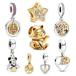 Gold Plated Jewellry Beadeds Bangles Making Joyas De Plata 925 Bracelets Beads DIY Gift Designer Charms Wholesale Jewelry Women