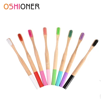 

Wood Bamboo Toothbrush Travel Wooden Tooth Brush Bamboo Handle Toothbrush Whitening Soft Bristles Brush for Kids Aldut Oral Care