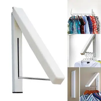

Stainless Folding Wall Hanger Mount Retractable Indoor Foldabel Hangers