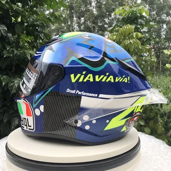 

Summer season safety racing helmet with big spoiler blue viavia full face motorcycle helmet casque modulaire capacete