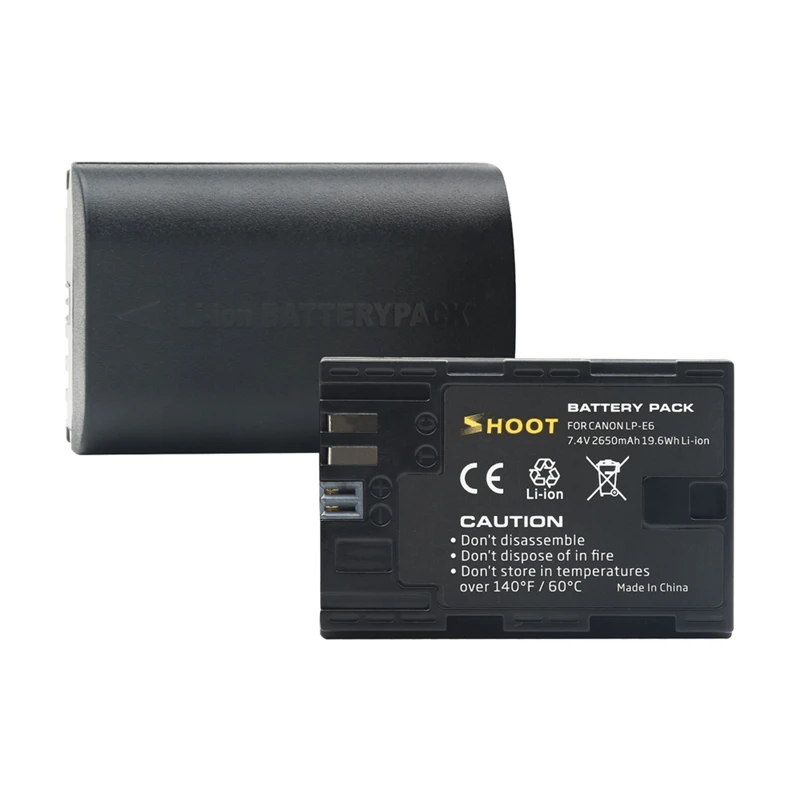 Снимать 2 шт. LP-E6 Батарея с светодиодный Dual USB Зарядное устройство для цифровой однообъективной зеркальной камеры Canon EOS 6D 7D 5DS 5DSR 5D Mark II 5D 60D 60Da 70D 80D