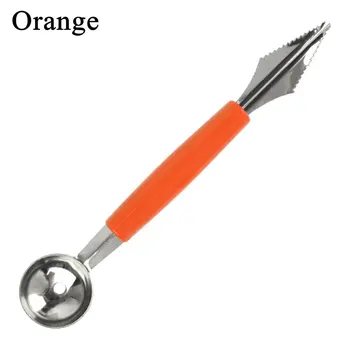 

T Double Head Stainless Steel Fruit Digging Ball Spoon Corrugated Carving Knife Watermelon Fruit Platter Digging Spoon