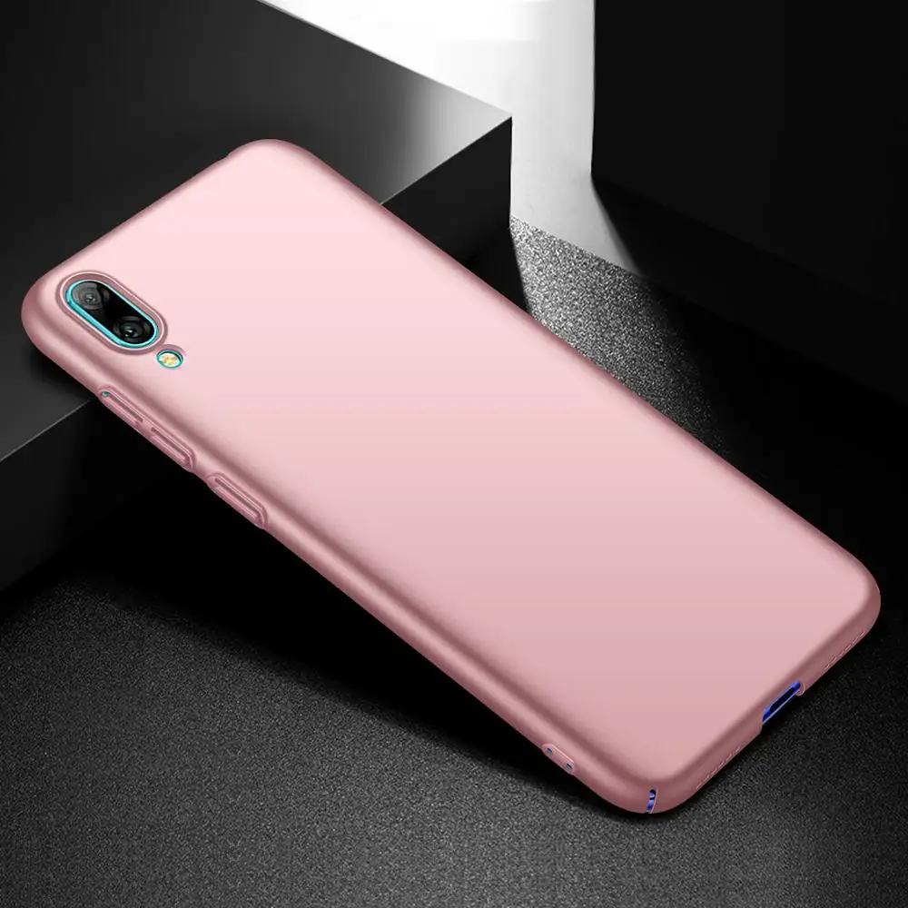 Чехол для huawei Enjoy 9, Роскошный Матовый Жесткий Чехол для ПК, защитный чехол Enjoy9 - Цвет: Розовый