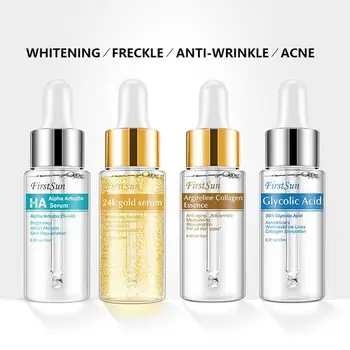 

15ml Face Serum 24k Gold Foil Hyaluronic Acid Moisturizing Serum Shrink Pores Whitening Tighten Face Skin Care