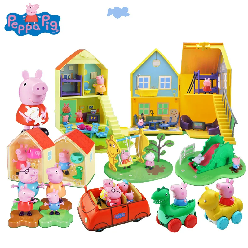 

Original Peppa George Pig Action Toy Figures Doll Peppa Friends Love Learn Classroom Scene Educational Toys Kids Christmas Gift