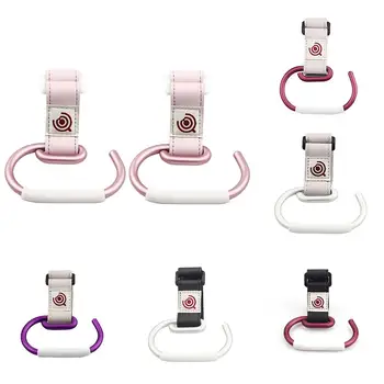 

1PC Stroller Hook Aluminum Baby Stroller Hook Walker Rollator Hanger Shopping Bag Hook Clip with Strap