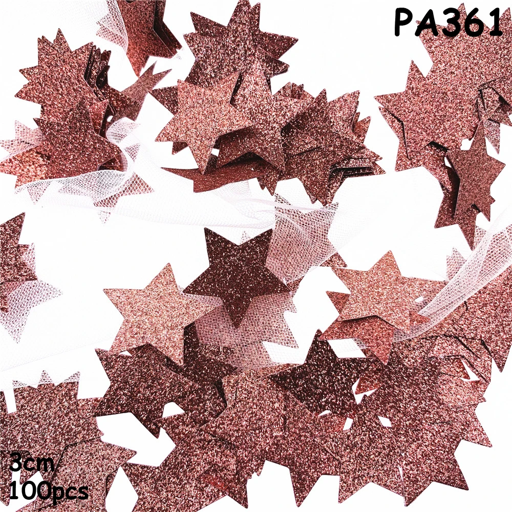 PA361 rosegold S 16 милых декораций, подарки на день рождения, конфетти, стол для маленькой девочки, один год, розовое золото, конфеттис, с днем рождения, звезда, в форме сердца - Цвет: PA361 rosegold S