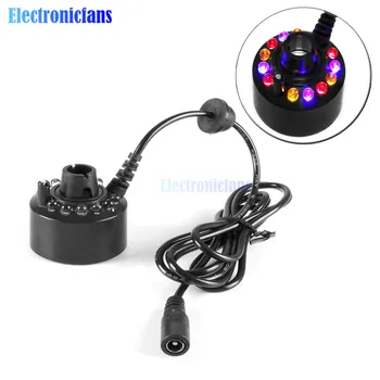 

12 LED Colorful Super Ultrasonic Mist Maker Fogger Fog Water Fountain Pond Atomizer Humidifier Atomizer Spray Head