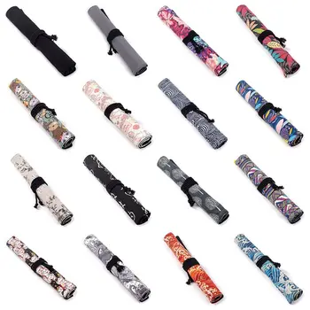 

20 Holes Large Capacity Canvas Roll Up Pen Curtain Pencil Bag Makeup Wrap Holder A9LC