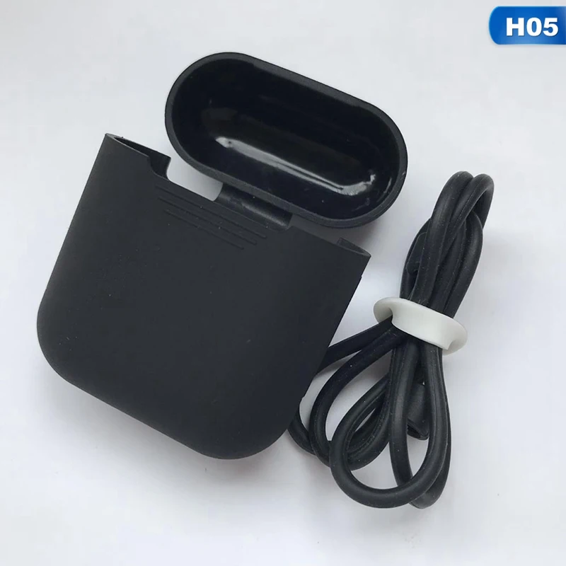1 шт. силиконовый Bluetooth беспроводной чехол для наушников AirPods защитный чехол Аксессуары для кожи для Apple Airpods зарядная коробка