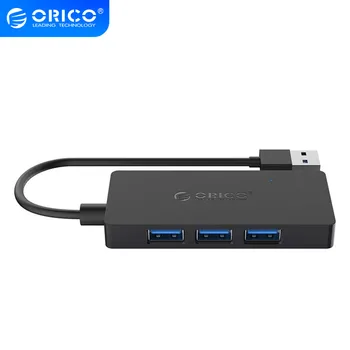 

ORICO HS4U USB HUB 4 port USB3.0 HUB Rectangle Mini Hub with OTG Function for Windows Mac OS -White/Black