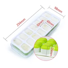 4 шт льда поднос для льда легкий релиз силиконовый 14-формы для фруктового льда с Съемная крышка без добавления бисфенола А можно мыть в посудомоечной машине JS22