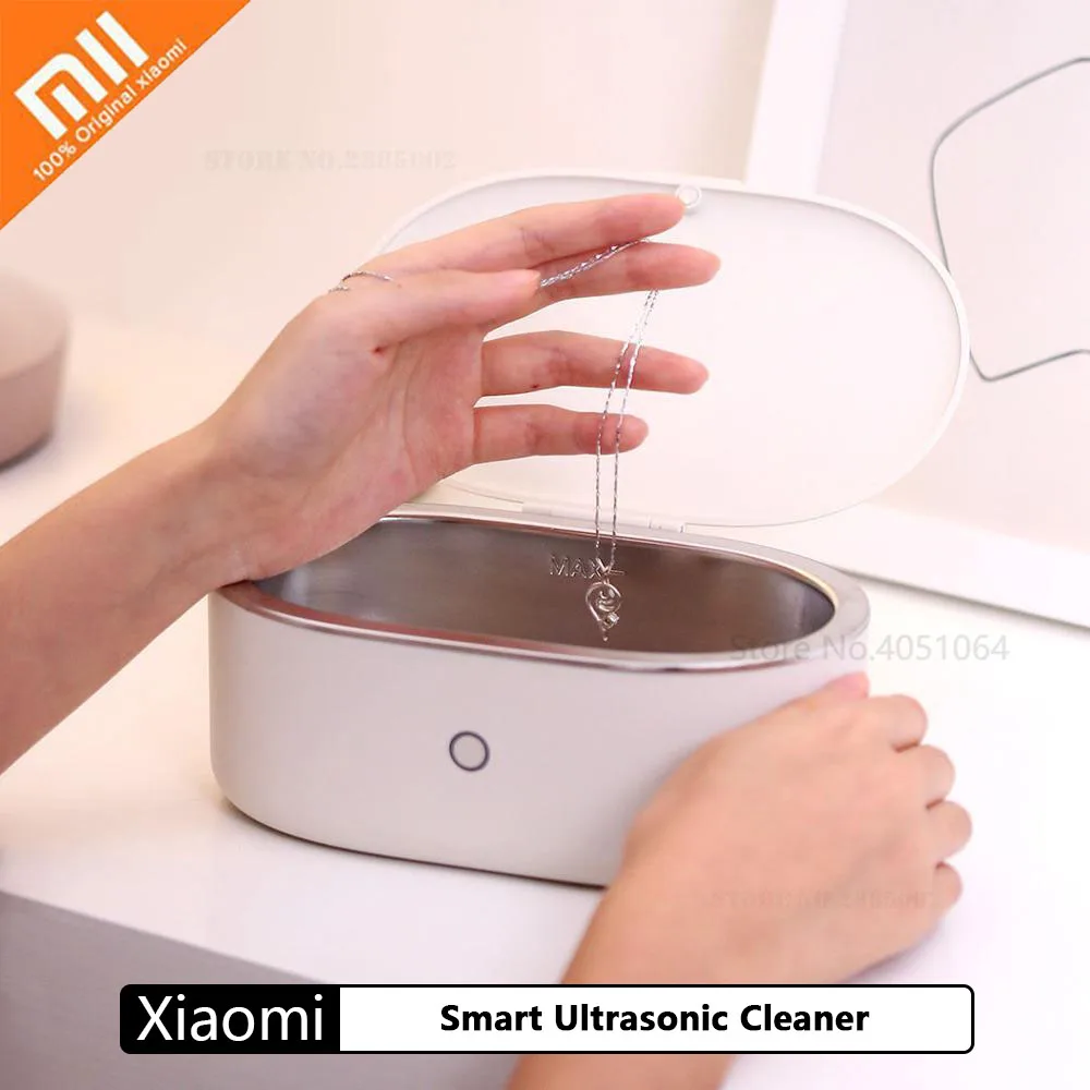  Xiaomi Mi Smart Ultrasonic Cleaner Waterproof Jewelry Glasses Circuit Board Cleaning Machine Intell