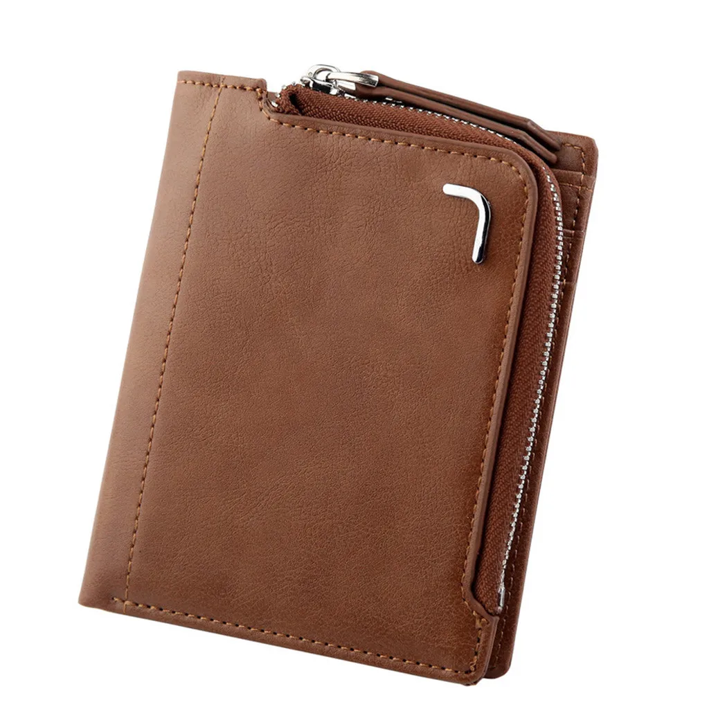 

Maison Fabre Short Style Vintage Multi-function Coin Purse Men Zipper Coin Purse Leather Card Holder Bag Wallet Men Male