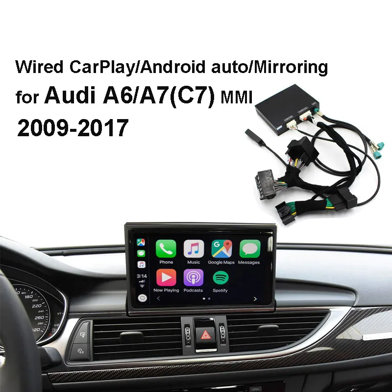 

Wired Apple CarPlay Decoder for A6 A7(C7) 3G/3G+MMI muItimedia interface CarPlay&Android auto Retrofit Kit