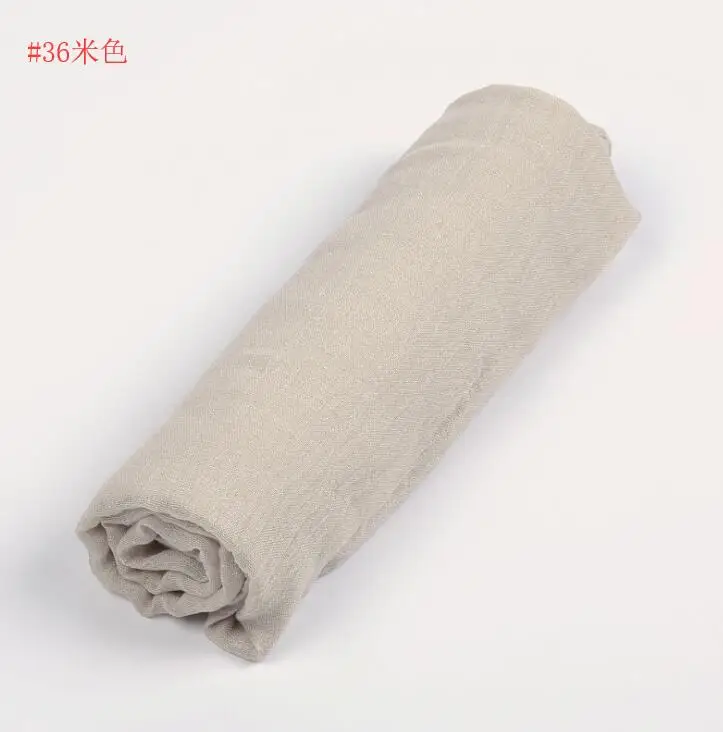 36Beige Sparsil женские летние мягкие TR хлопковые шарфы Ретро кисточки сплошной цвет 180x90 шали женские тонкие палантины хиджаб пляжный праздничный шарф - Цвет: 36Beige