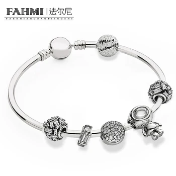 

2020 100% 925 Sterling Silver Star Crossing Bracelet Set Merry Christmas Charm Chiselled Elegance Charm Cosmo Astronaut Charm