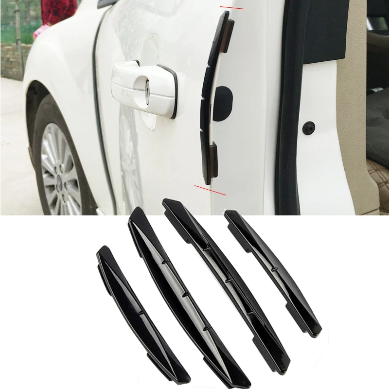 

4pcs Auto Car Sticker Door Guard Edge Corner Protector Collision Guards Buffer Trim Protection Strip Scratch Door Crash Bar