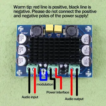 

1Pcs XH-M542 DC 12-26V 100W TPA3116D2 Mono Channel TPA3116D2 Amplifier Board Audio Power Digital Board Audio Digital K5L5