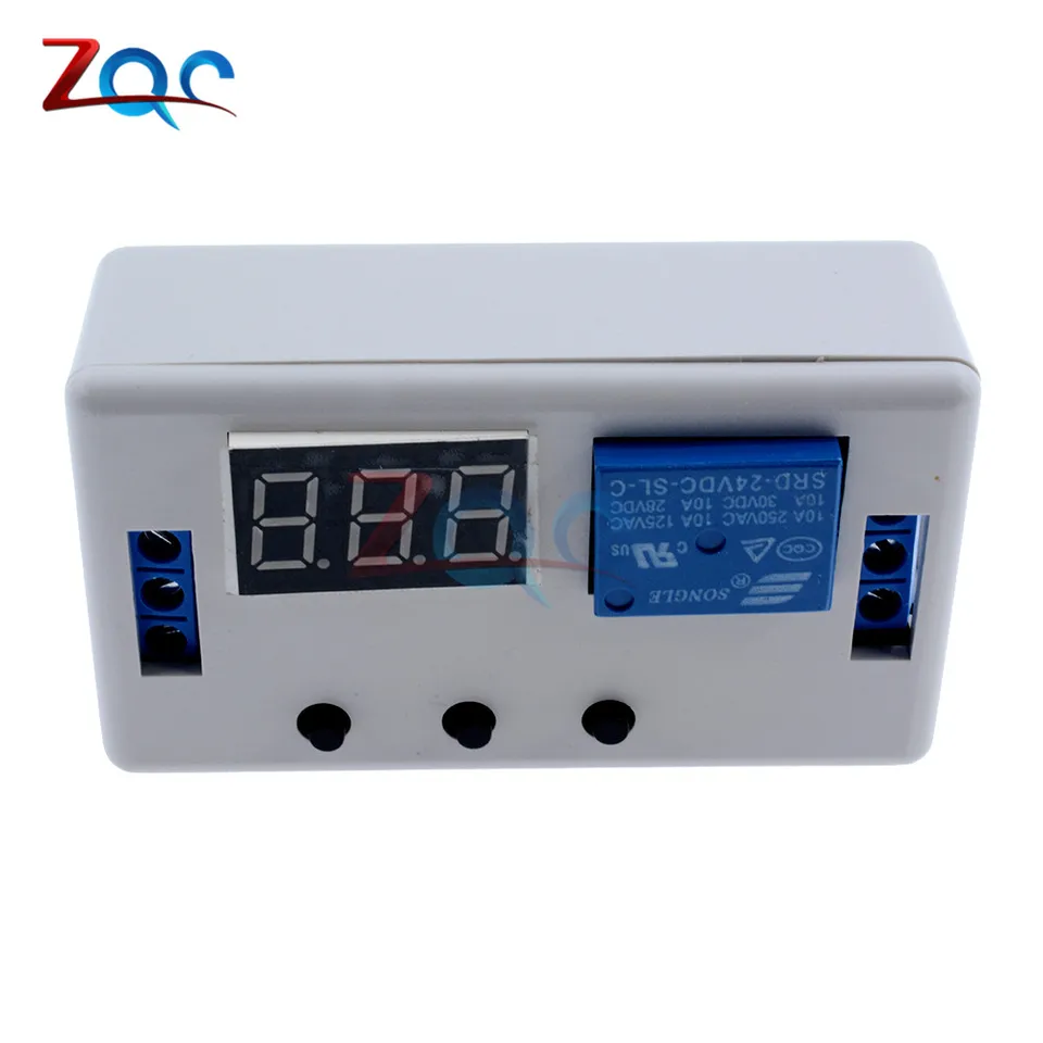 Módulo De Retardo Temporizador Con Relé Y Pantalla LED - 12V - Para Automatización Del Hogar O Proyectos