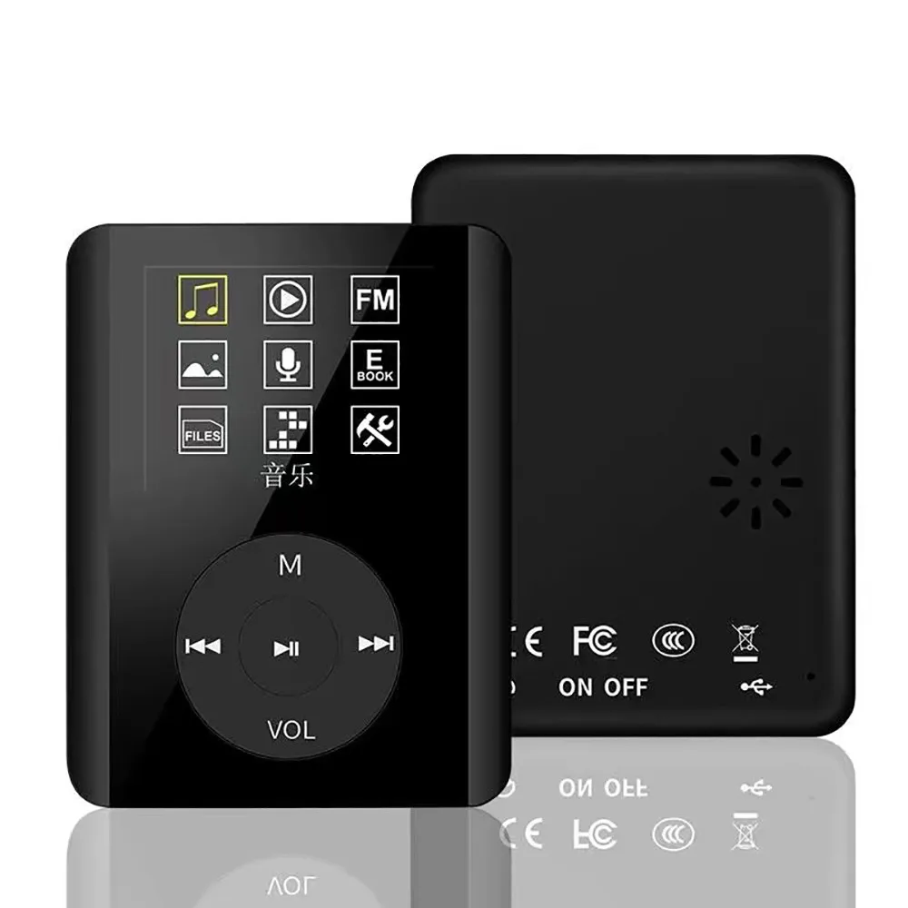 Популярный MP3-плеер Портативный мини 8 Гб ЖК-экран музыкальный mp3-плеер Поддержка fm-радио видео регистратор с дисплеем Micro SD TF фото обзор - Цвет: BK