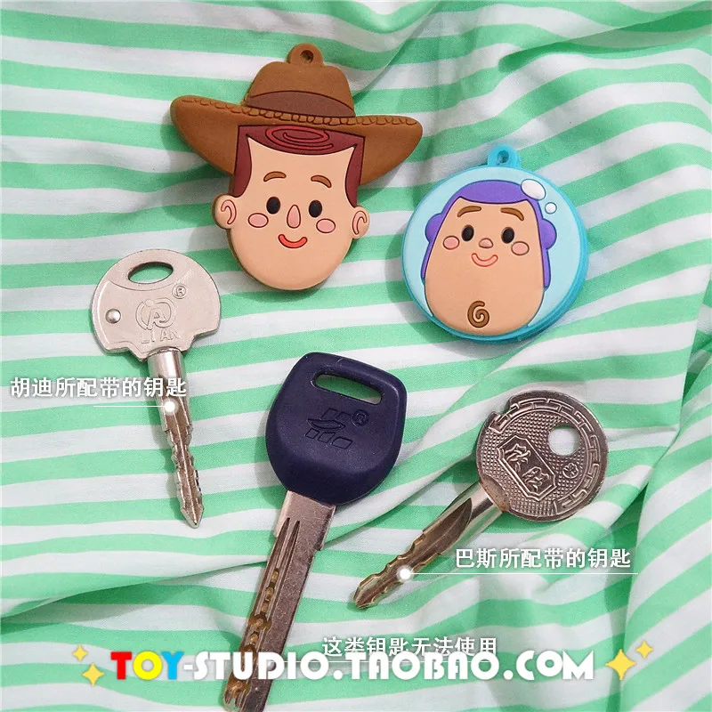 Японский стиль игрушки для ванной Sheriff креативные ученики пары ключ крышка защитный чехол кукла силикагель брелок