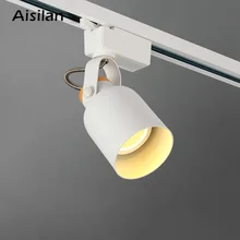 Aisilan COB 9 Вт светодиодный Трековый светильник алюминиевый потолочный рельсовый трек светильник ing Spot Rail Точечный светильник s покраска дисплей AC90-260V