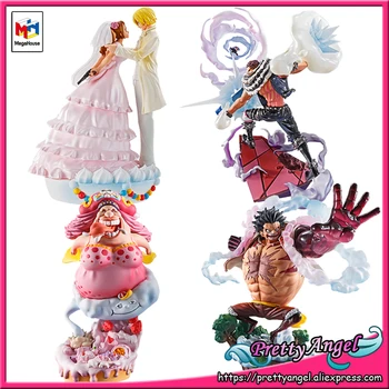 

PrettyAngel - Genuine MegaHouse LOG BOX RE BIRTH ONE PIECE Full Set 4 Pieces Sanji Luffy Katakuri BIG MOM Collection Figure