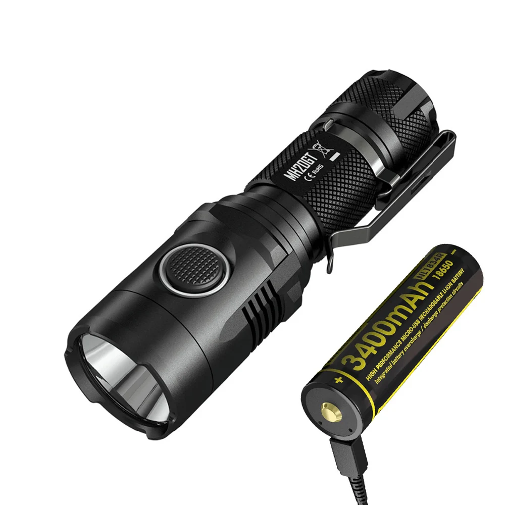 NITECORE MH20GT USB Перезаряжаемый фонарик CREE XP-L HI V3 max 1000 люмен расстояние луча 362 м уличный фонарик ручной фонарь - Испускаемый цвет: MH20GT NL1834R