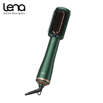 

Lena F2 Negative Ion Heating Comb 2 in 1 Hair Dryer Brush Hot Comb Curling Hair Straightening Brush Salon Barber Styling Tool