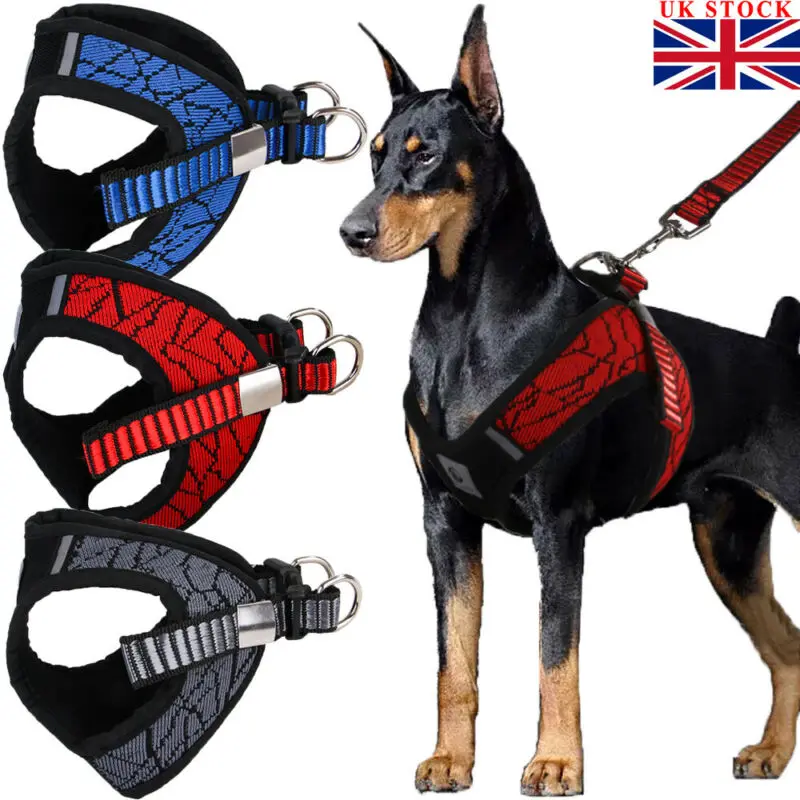 

2019 Newest Fashion Adjustable Dog Harness Puppy Pet Dogs Vest Running Small Medium Dog With Handle