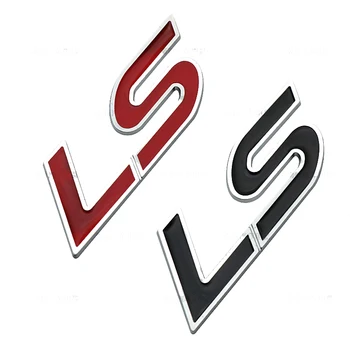 

10pcs 3D metal car logo sticker decal emblem Badge car styling for LS auto Chrome Black red sticker Auto Accessories