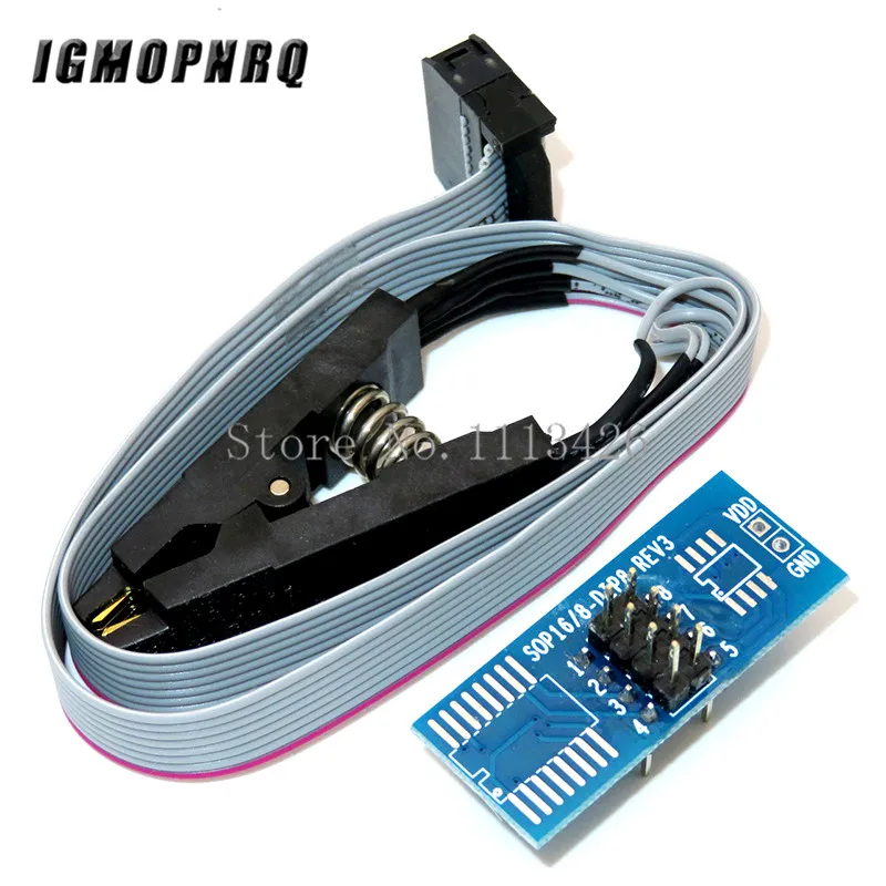 10 шт. зажимы для тестовых микросхем SOIC8 SOP8 Flash Chip IC разъем Adpter BIOS/24/25/93 программатор