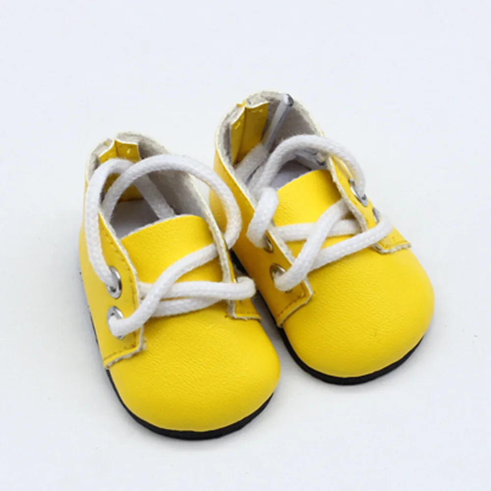 

5*2.8CM PU leather Mini Toy Shoes For EXO Dolls Fit For 14.5 Inch Doll as For BJD Accessories girl dolls gift toys 162