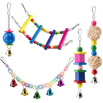 

Bird Parrot Toys Parakeet Toys - Hanging Bell Hammock Swing Toy For Small Pet Birds, Parakeets, Parrots