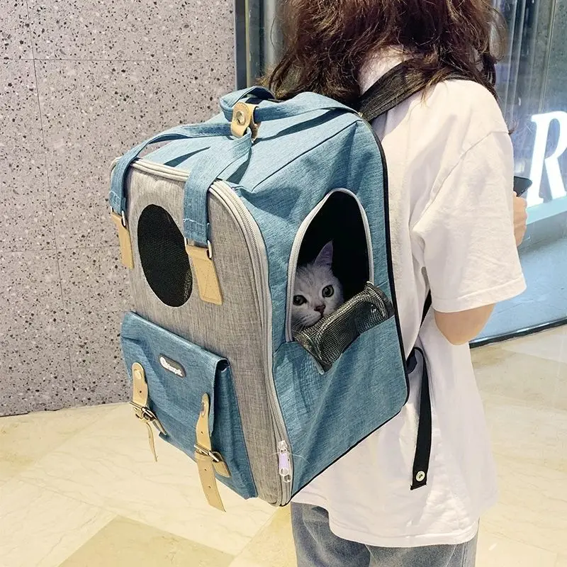 

Cat carrier backpack Pet backpack Cat bag out portable cage Pet out Cat Canvas Backpack Cat bag Dog bag