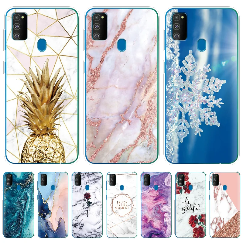 For Samsung M21 Case 6 4 Inch Silicone Soft Back Cover For Samsung Galaxy M21 Case Marble Tpu Coque For Samsung M 21 Bumper Bags Mobile Phone Cases Covers Aliexpress